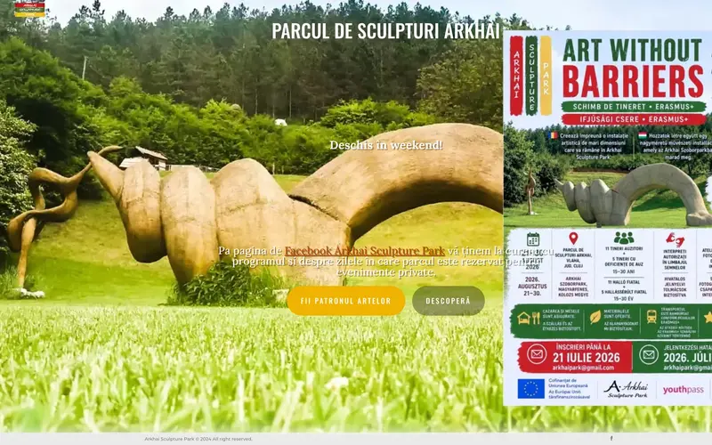 Pagina principală a site-ului Arkhai Sculpture Park