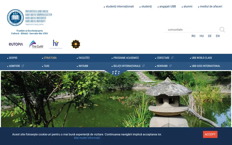 Pagina principală a site-ului Complexul de Natație