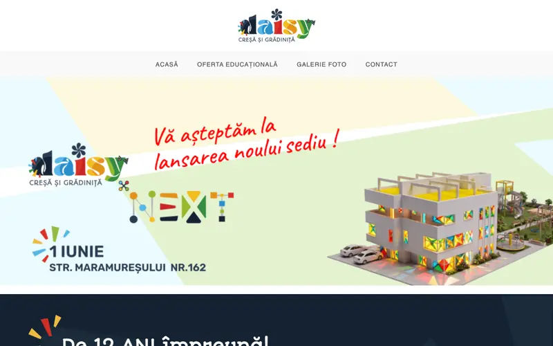 Pagina principală a site-ului Daisy - Grădiniță si Creșă