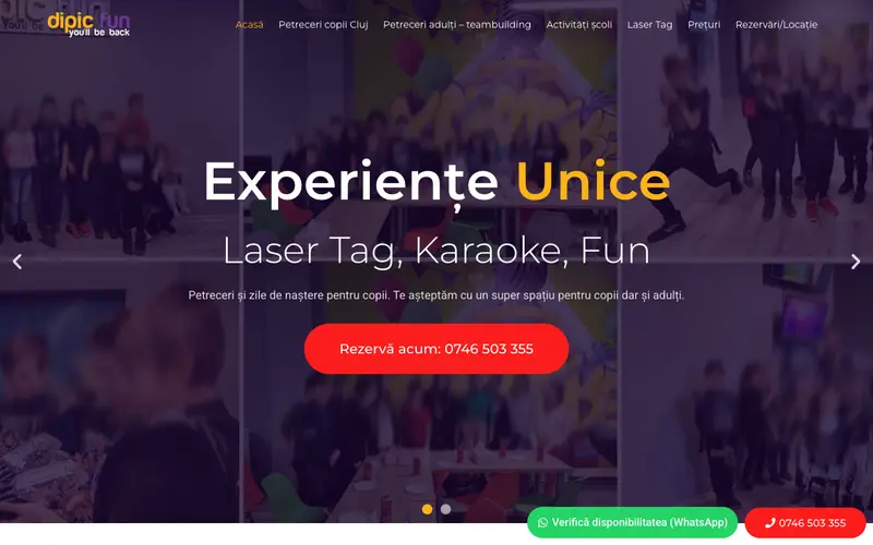 Pagina principală a site-ului Dipic Fun