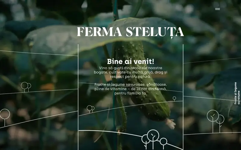 Pagina principală a site-ului Ferma Steluța