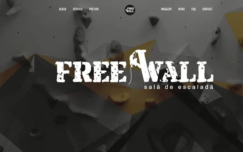 Pagina principală a site-ului Free Wall