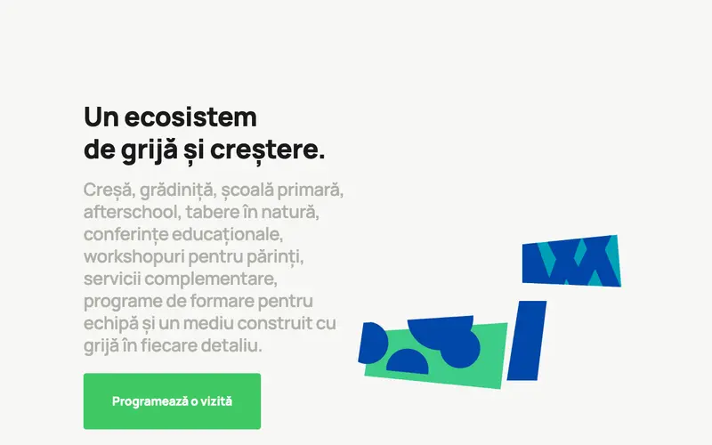Pagina principală a site-ului Grădinița Camigo 3
