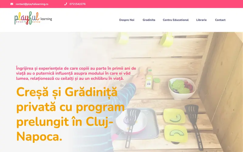 Pagina principală a site-ului Gradinita Playful Learning