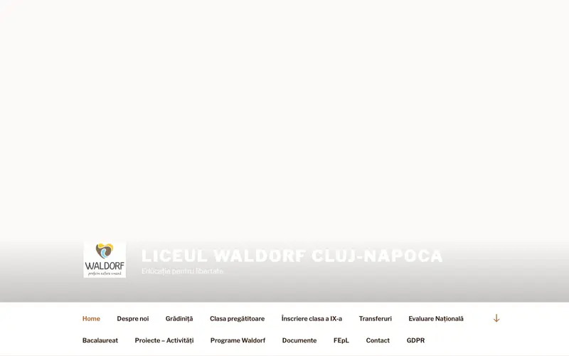 Pagina principală a site-ului Grădinița Waldorf
