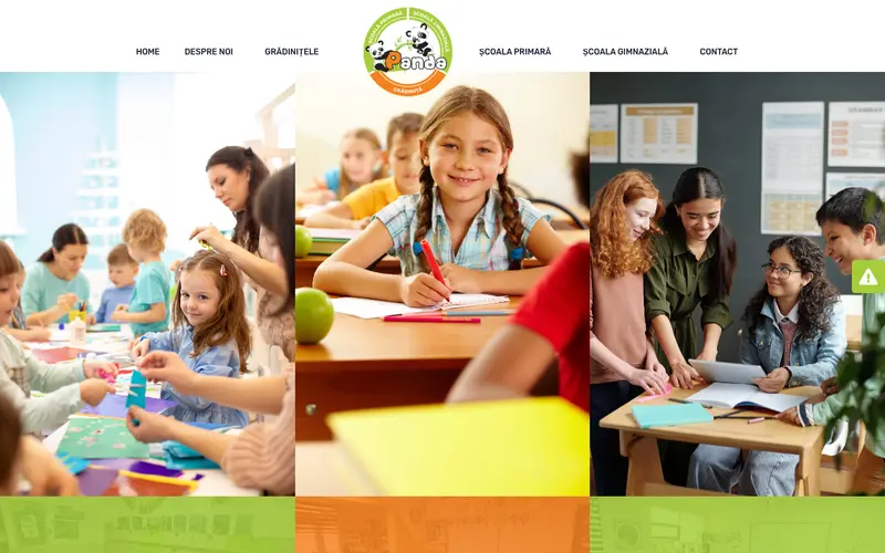 Pagina principală a site-ului Happy Education