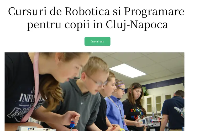 Pagina principală a site-ului Kidsplusplus