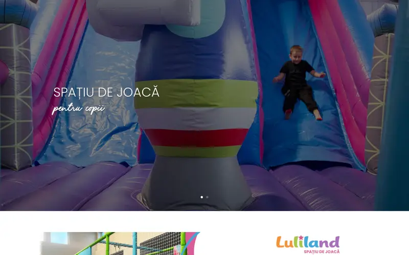 Pagina principală a site-ului Luliland