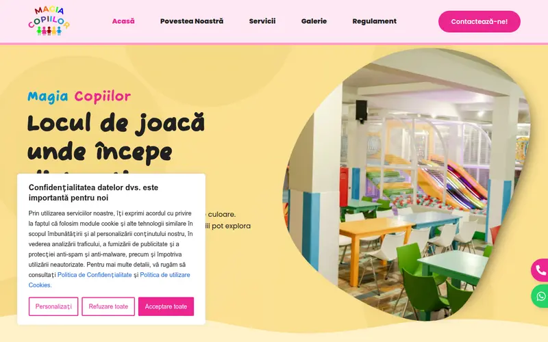 Pagina principală a site-ului Magia Copiilor
