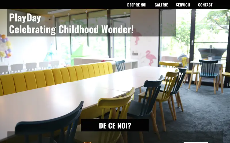 Pagina principală a site-ului PlayDay