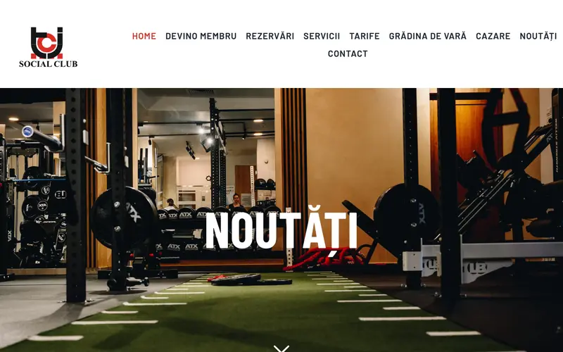 Pagina principală a site-ului TCI Social Club