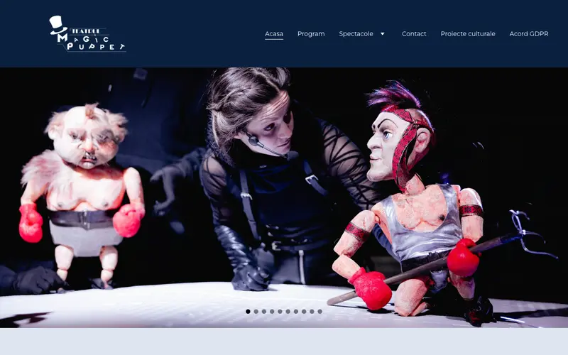Pagina principală a site-ului Teatrul Magic Puppet