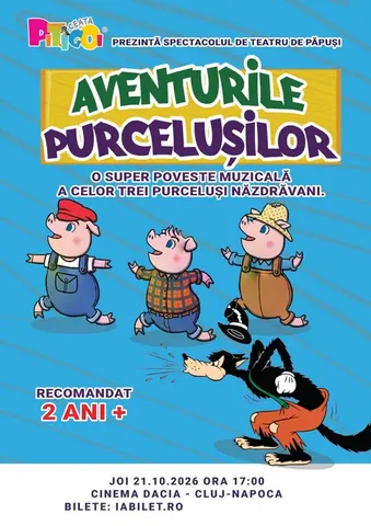 Afișul evenimentului „Cei 3 Purcelusi”