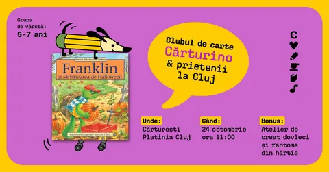 Afișul evenimentului „Club de carte Cărturino & prietenii – ediția de octombrie”