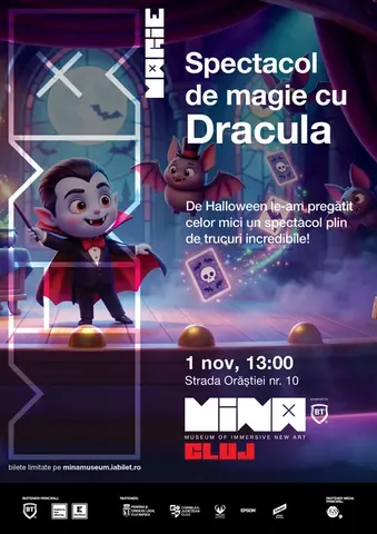Afișul evenimentului „Spectacol de magie cu Dracula”