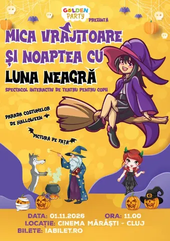 Afișul evenimentului „Mica vrajitoare si noaptea cu luna neagra”
