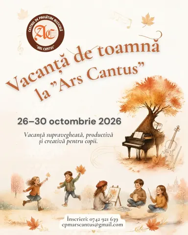 Afișul evenimentului „Program de vacanță de toamnă Ars Cantus”